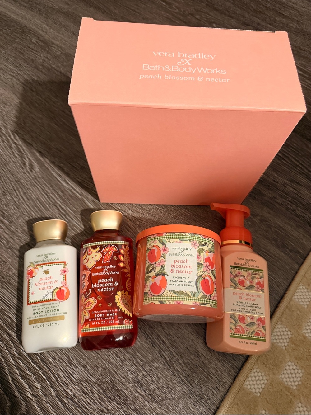 Vera Bradley Peach Blossom & Nectar Set